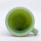 ファイヤーキング Fire King レストランウェアシリーズ ジェダイ Jade-ite ストレート カップ＆ソーサー Straight Cup&Saucer ミルクガラス USビンテージ アンカーホッキング A ●