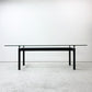 カッシーナ Cassina ル・コルビジェ LC6 ダイニングテーブル ターブル テューブ ダヴィオン テーブル 6 TABLE TUBE D’AVION テクスチャーガラス天板 ブラック ●