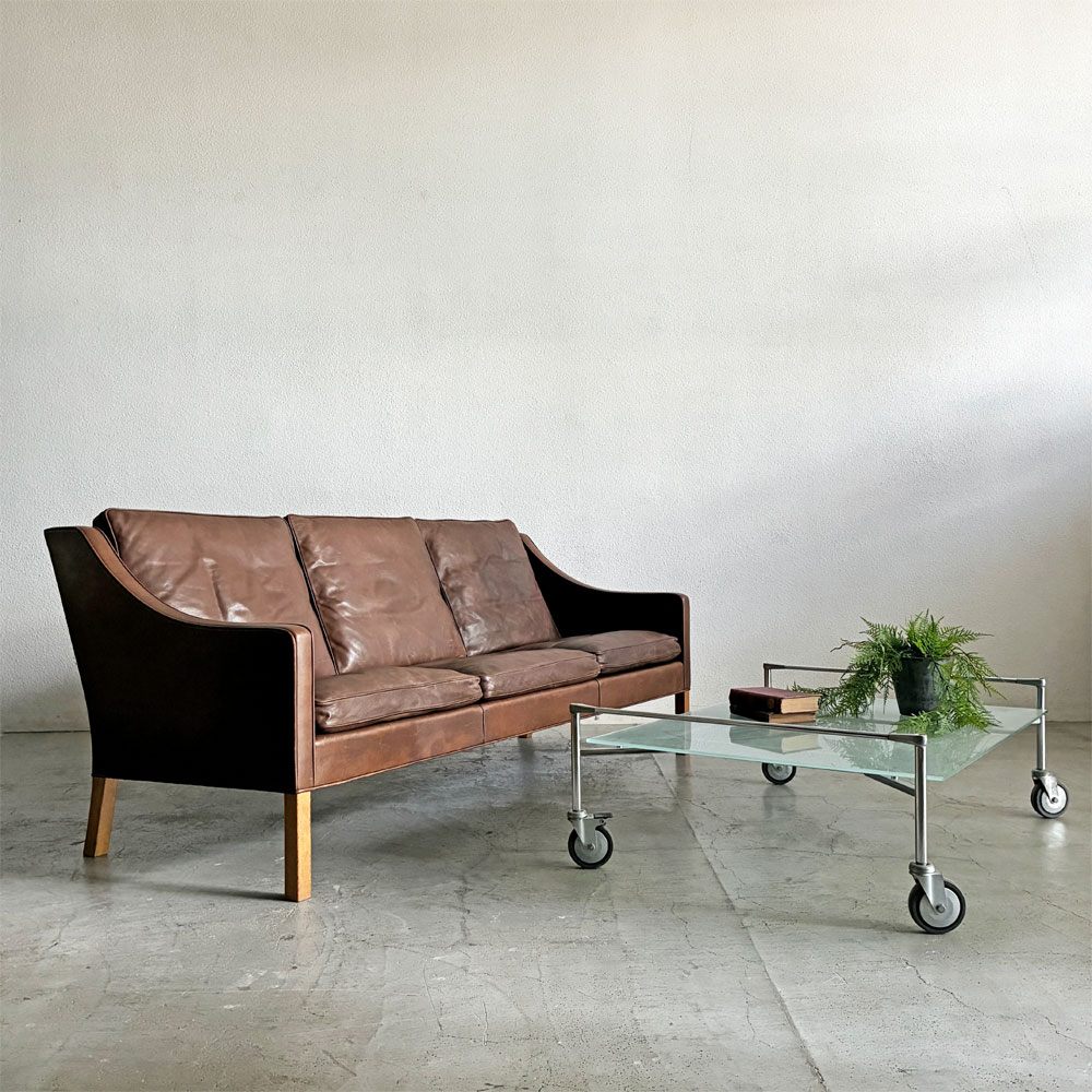 フレデリシア FREDERICIA model 2209 3シーターソファ 3人掛け W185cm 本革 ブラウン系レザー ボーエ・モーエンセン デンマーク 北欧ビンテージ 〓