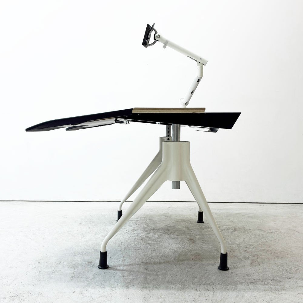 ハーマンミラー Herman Miller エンベロップデスク Envelop Desk スライド天板 & 高さ調節機能 ビル・スタンフ ジェフ・ウェバー モニターアーム付き B ●