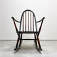 アーコール Ercol クエーカー ロッキングチェア アームチェア コロニアル ブラウン エルム材 ビーチ材 UKビンテージ 英国家具 ●