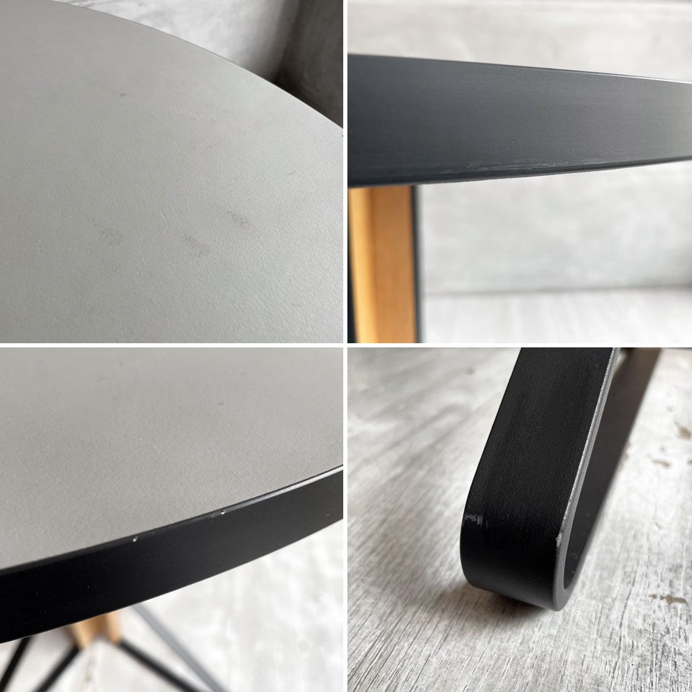 アルテック artek カアリテーブル KAARI TABLE REB003 グレーリノリウム ナチュラルオーク Φ80cm ラウンドテーブル 限定カラー 希少 ♪