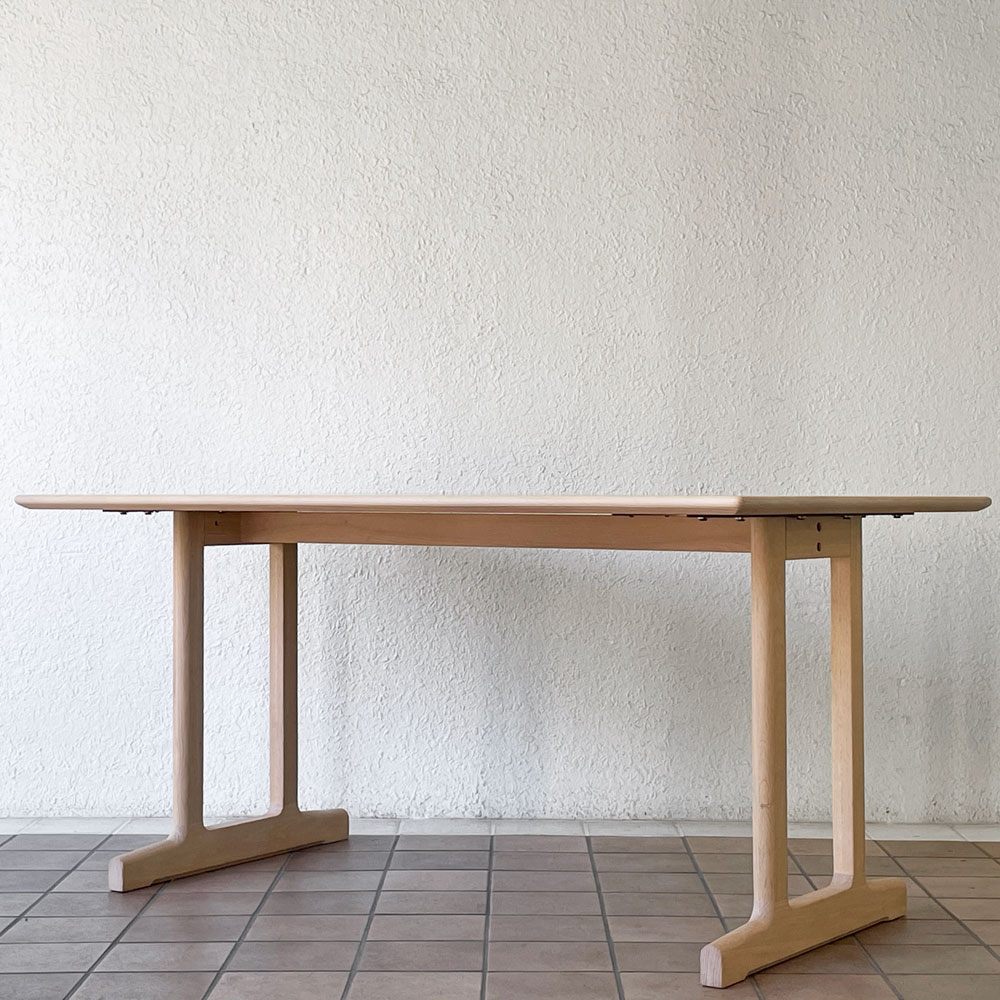 アクタス ACTUS スープ SOUP ダイニングテーブル オーク材 W150cm テーパー ミルク Tレッグ 廃番仕様 ◇