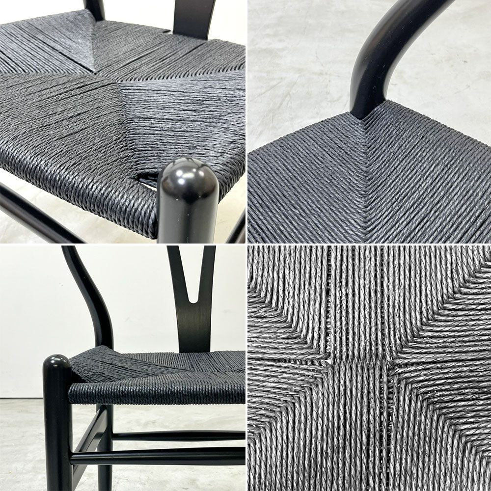カールハンセン＆サン Carl Hansen & Son CH24 Yチェア 日本仕様サイズ ブラックラッカー×ブラックペーパーコード ハンス・J・ウェグナー ビーチ材 B ●
