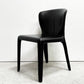 カッシーナ Cassina オラ 369 HOLA アームレスチェア ダイニングチェア 本革 ブラックレザー ハンス・ウェッツスタイン イタリア 定価￥418,000- A ●