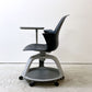 スチールケース Steelcase ノード node ミーティングチェア オフィスチェア ネイビー 可動式サイドテーブル＆キャスター付 ●