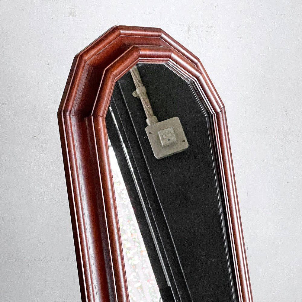 塩川光明堂 木製 スタンドミラー 姿見 全身鏡 アーチ形状 W36cm × H149cm イタリアン クラシカルスタイル ■