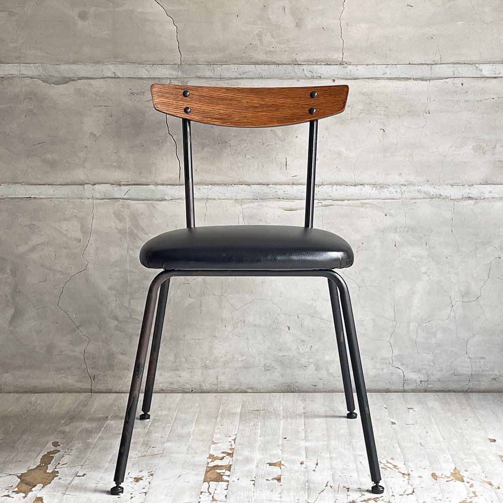 アクメファニチャー ACME Furniture グランビュー GRANDVIEW ダイニングチェア オーク材 PVCレザー ブラック 廃番モデル ♪