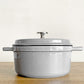 ストウブ Staub ピコ ココット ラウンド 両手鍋 ホーロー鍋 グレー 18cm フランス製 箱付き 美品 ■