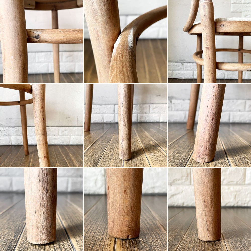 ヨーロピアンビンテージ European Vintage ベントウッドチェア ダイニングチェア スピンドルバック ファブリック座面 krank marcello購入品 ◎