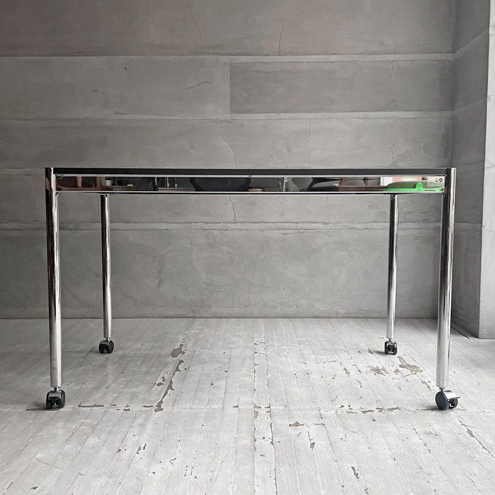 USMハラー USM Haller モジュラーファニチャー ハラーテーブル ワークデスク ダイニングテーブル パールグレーラミネート (ホワイト) キャスター モダン スイス ♪