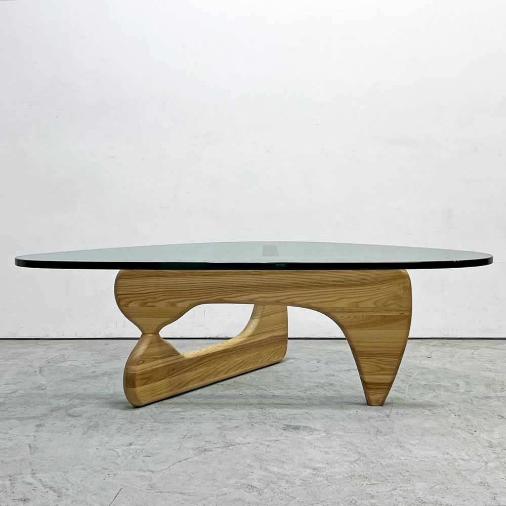 イサムノグチ Isamu Noguchi コーヒーテーブル Coffee Table ガラス天板 厚19mm リプロダクト品 デザイナーズ家具 名作 ●