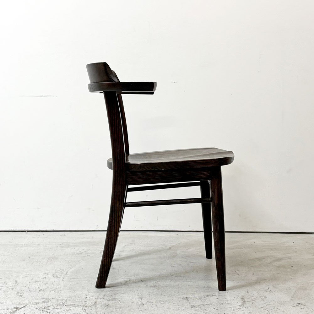 柏木工 KASHIWA ソフィー Sophie ダイニングチェア オーク無垢材 ハーフアーム ダークブラウン 飛騨家具 B ●