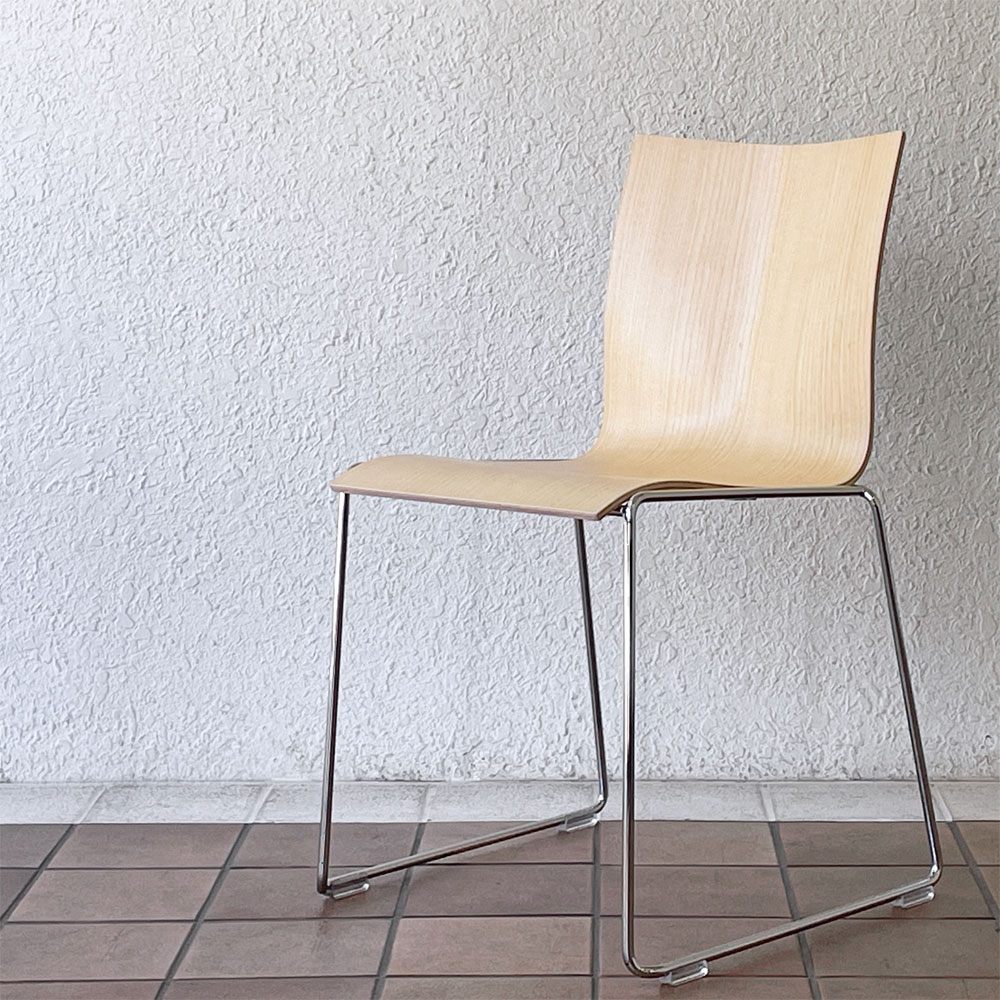 エンゲルブレヒト Engelbrechts チャリック CHAIRIK 107 ダイニングチェア スタッキング そり足 アッシュ 未使用品 デンマーク B ◇
