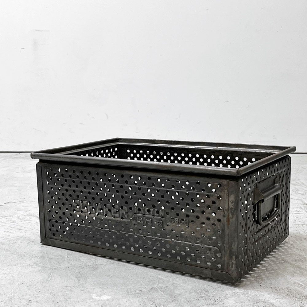 SCHAFER スタッキング ストレージボックス パンチングメタル インダストリアル ドイツビンテージ E ●