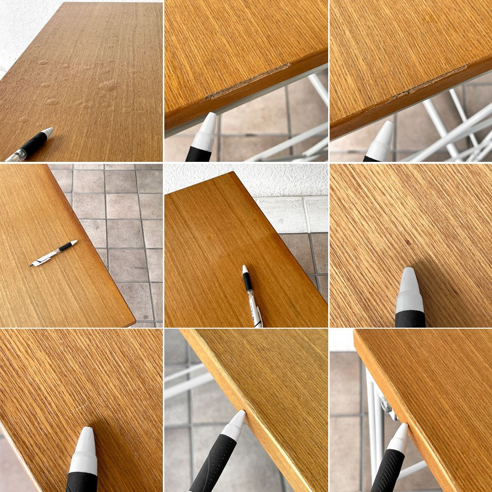 無印良品 MUJI スチールユニットデスク タモ材 W120㎝ 廃番品 シンプル ナチュラルスタイル 現状品 ◇