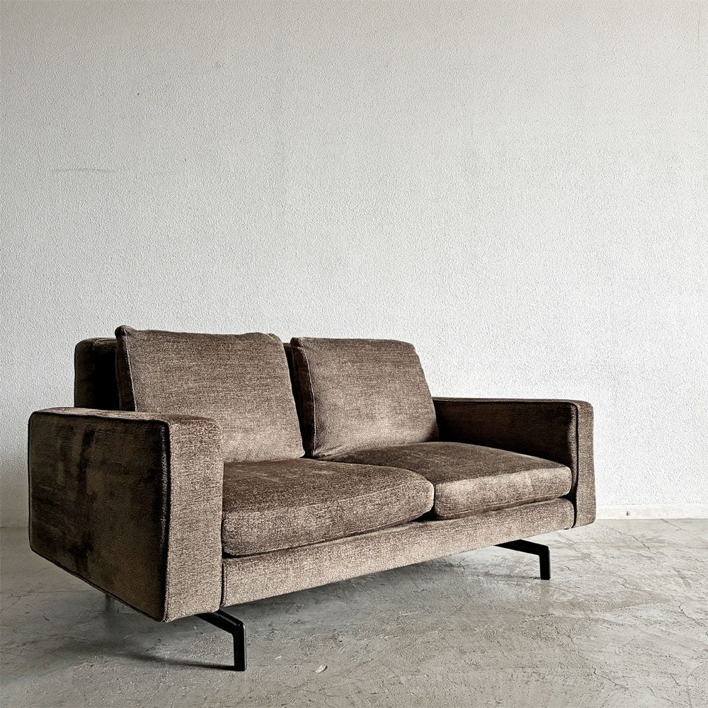 ミノッティ Minotti シャーマン Sherman 2シーターソファ 2人掛け カバーリングファブリック モスグリーン系 ロドルフォ・ドルドーニ イタリア 廃番 〓
