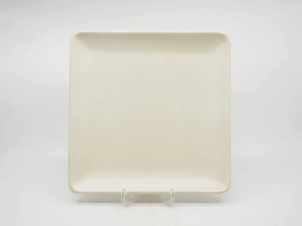 ヒースセラミックス HEATH CERAMICS サービングプラター スクエアプレート W23.5cm ホワイト 陶器 アメリカ ミッドセンチュリー B ●