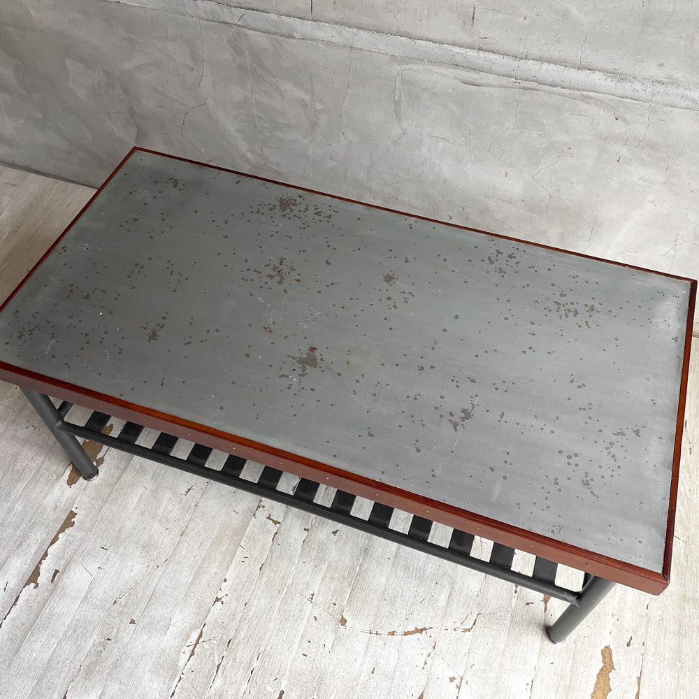 クラッシュゲート CRASH GATE ノットアンティークス Knot antiques ギネス GUINESS スチールコーヒーテーブル トタン オーク材 インダストリアル 廃番 ♪