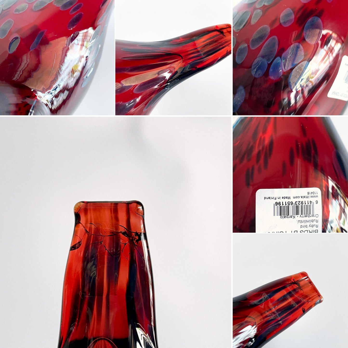 イッタラ iittala バーズバイトイッカ Birds by Toikka ルビーバード Ruby Bird コマドリ クランベリー フィギュリン オイバ・トイッカ Oiva Toikka イッタラバード 北欧雑貨 箱付 ■