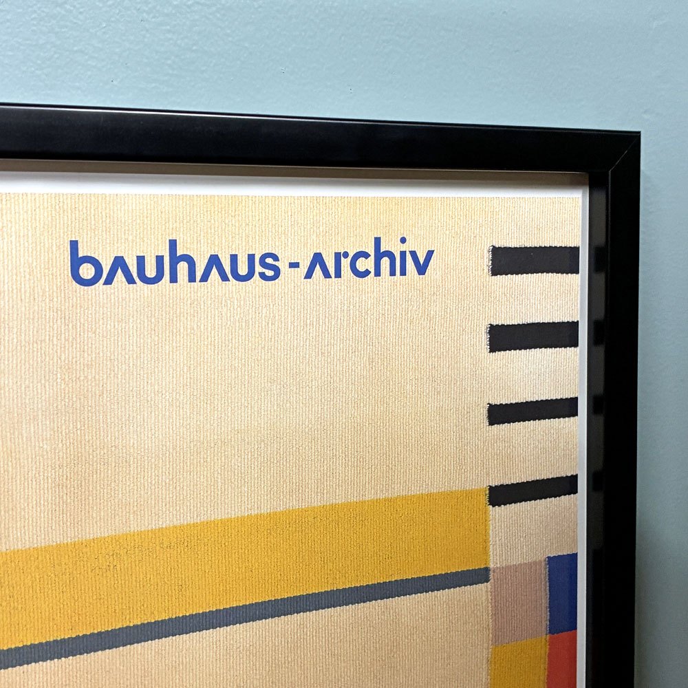 BAUHAUS アートパネル ポスター 額装品 フレーム付き 壁掛け用 オフセット印刷 ドイツ モダンデザイン ◎