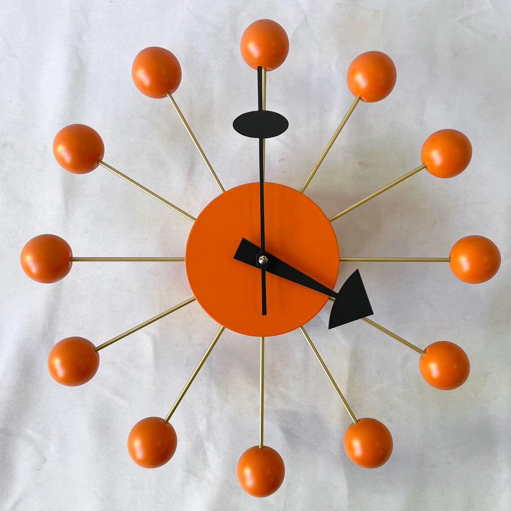 ヴィトラ vitra ボールクロック Ball Clock ウォールクロック オレンジ 掛け時計 ジョージネルソン George Nelson ミッドセンチュリー ◇