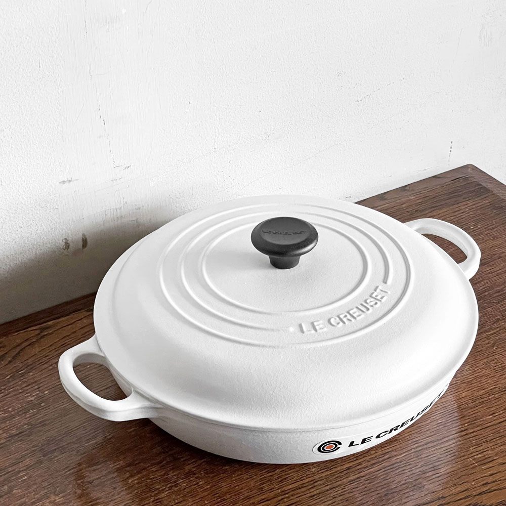 ルクルーゼ LeCreuset ビュッフェキャセロール 26cm コットン 未使用品 箱付き フランス ■