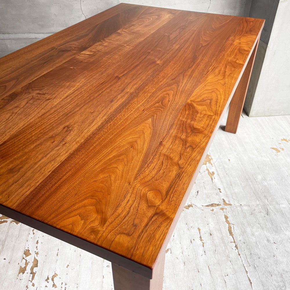 シラカワ家具 SHIRAKAWA ウォールナット無垢材 ダイニングテーブル 角脚 W160cm 飛騨家具 ♪