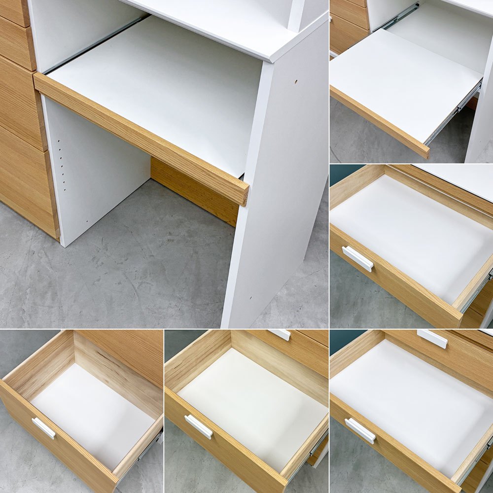 モモナチュラル MOMO Natural ホルム HOLM カップボード CUPBOARD キッチンボード オーク材 ホワイト メラミン化粧板 ナチュラルモダン ◎