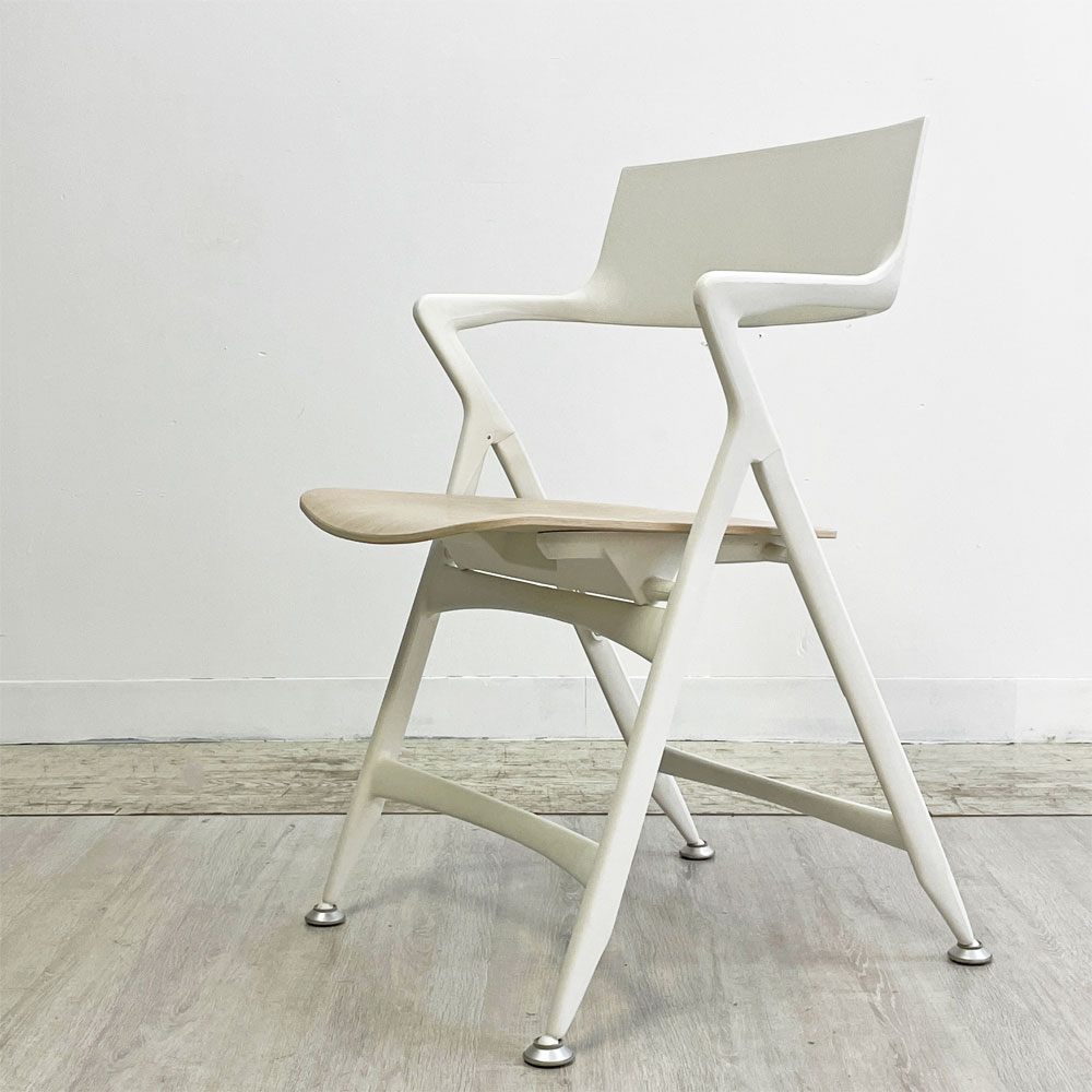 カルテル kartell ドリーチェア Dolly Chair プライウッドシート ホワイトウォッシュ 折りたたみ アントニオ・チッテリオ イタリア 希少廃番 ●