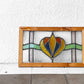ヨーロピアンビンテージ European Vintage ステンドグラス パイン製木枠 45×27cm 窓枠 ディスプレイ 店舗什器 ラスティック ◇