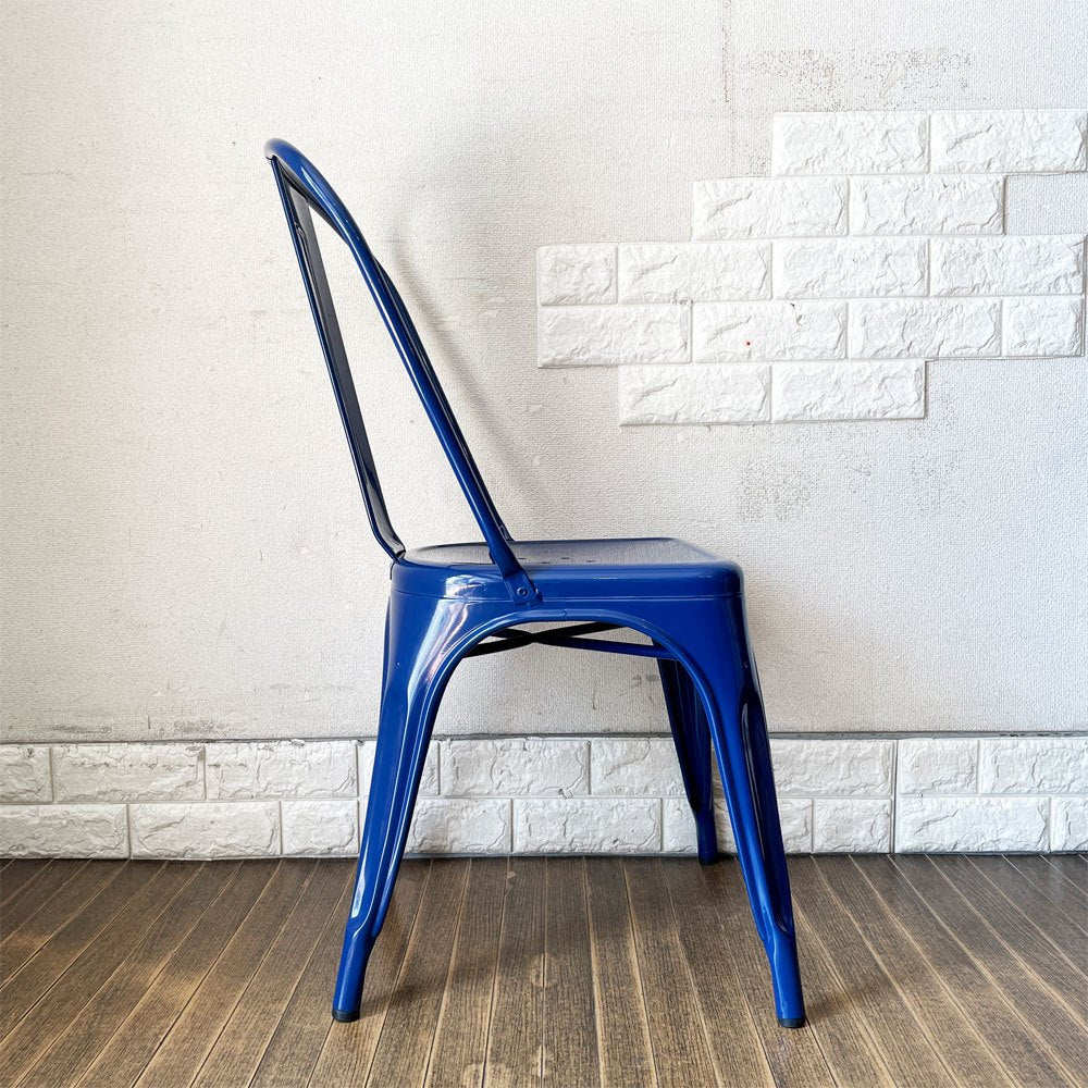 トリックス TOLIX エーチェア A-chair ダイニングチェア スタッキングチェア スチール製 ネイビー グザビエ・ポシャール フランス 定価￥99,000- 廃番カラー ◎