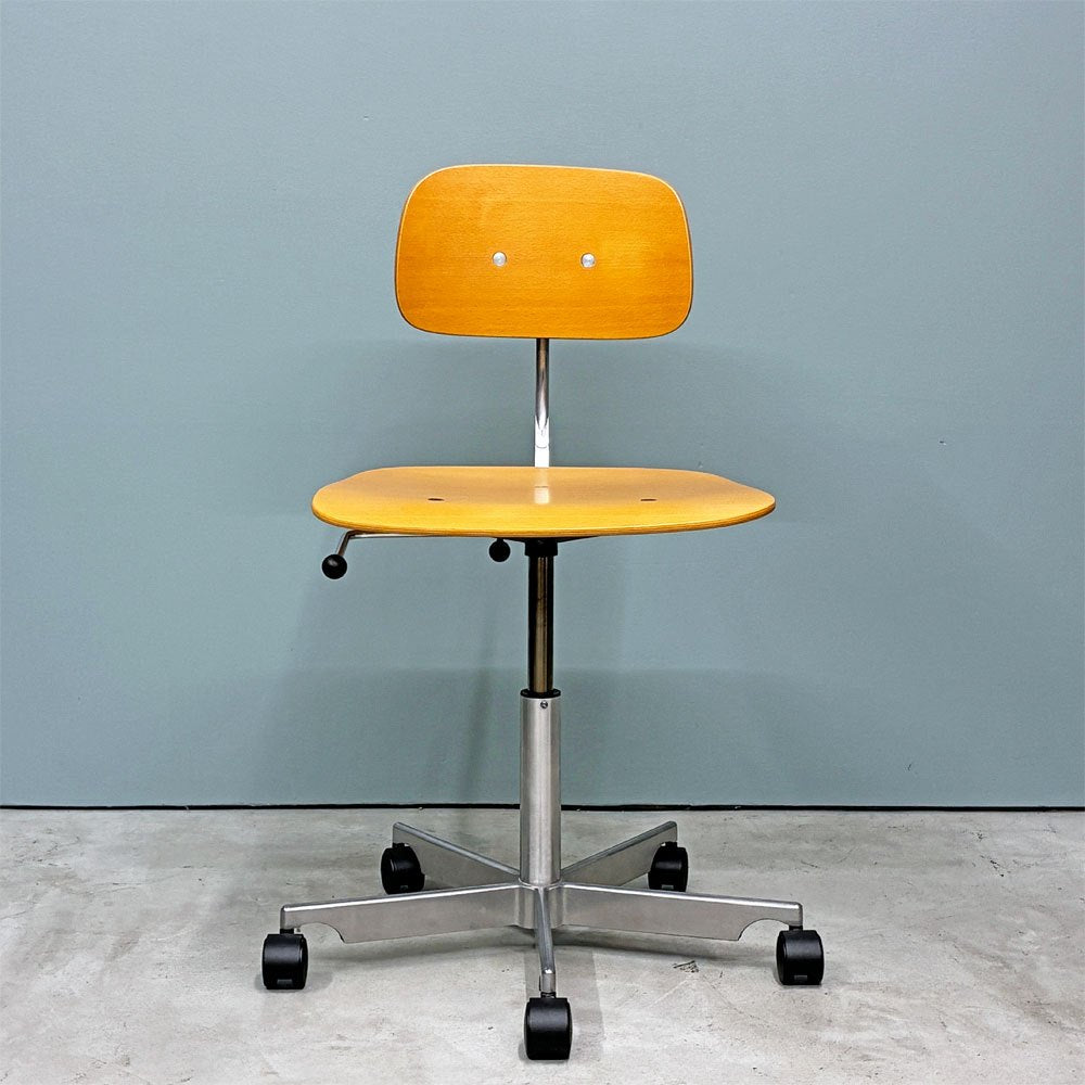 フリッツハンセン Fritz Hansen ケヴィチェア KEVI デスクチェア キャスターベース プライウッド板座 5本脚 ヨルゲン・ラスムセン 1999年製 デンマーク 北欧 ◎