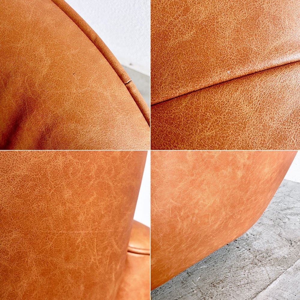 クラッシュゲート CRASH GATE タブレザーワークス tabu Leather Works オピアム OPIUM 2.5シーターソファ W176.5cm リサイクルレザー クッション一部欠品 〓