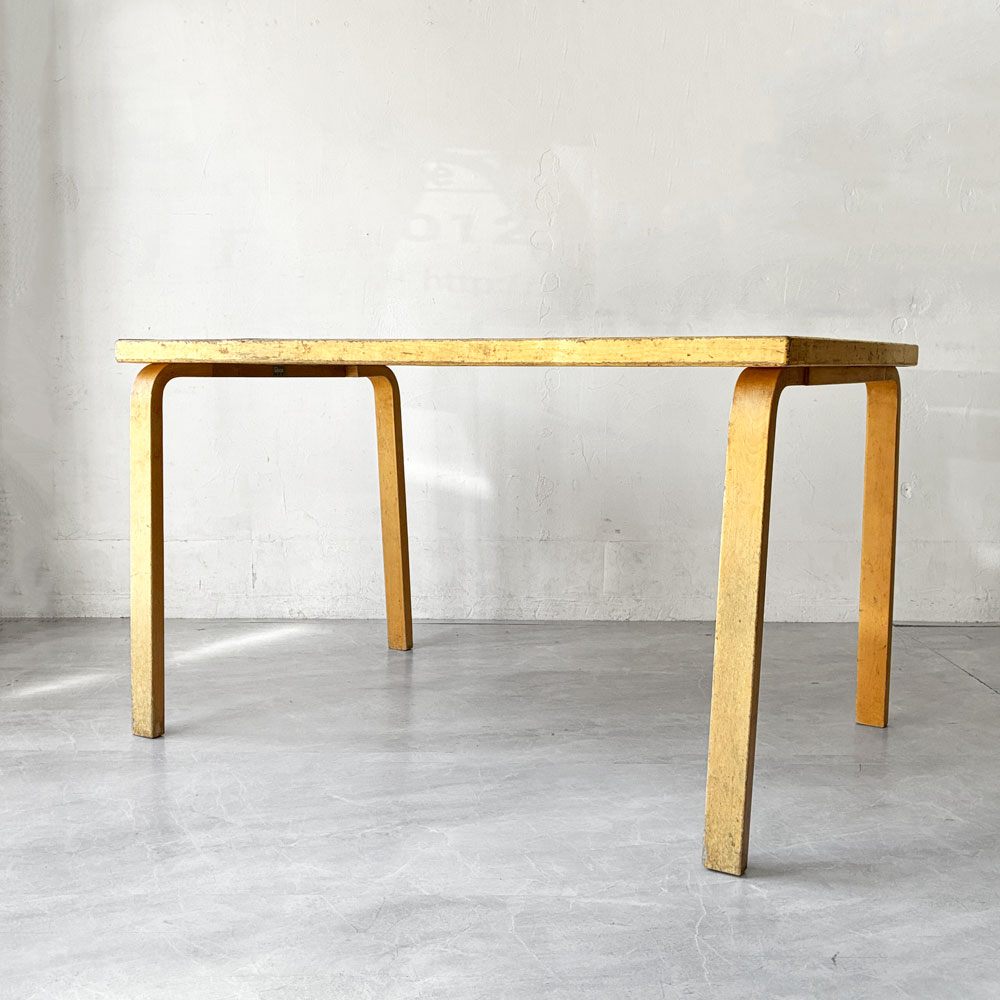アルテック artek ダイニングテーブル 80A ブルーリノリウム W122cm アルヴァ・アアルト フィンランド 北欧 ビンテージ ★