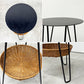 イデー IDEE ワラビー WALLABY サイドテーブル SIDE TABLE ラタン スチール ブラック ナチュラルモダン H60㎝ 定価￥39,900- ◎