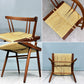 桜製作所 グラスシートチェア GRASS SEATED CHAIR アームチェア ウォールナット無垢材 い草 ジョージ・ナカシマ George Nakashima 焼印有り ◎