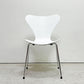 フリッツハンセン Fritz Hansen 3107 セブンチェア カラードアッシュ ホワイト スタッキング アルネ・ヤコブセン デンマーク 北欧家具 ●