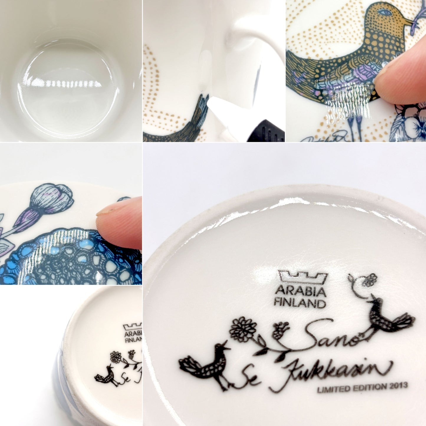 アラビア ARABIA サノ セ クッカシン Sano Se Kukkasin マグカップ 2013年限定 イッタラ GINZA 店 5 周年記念限定 ヘイニリータフフタ A ●