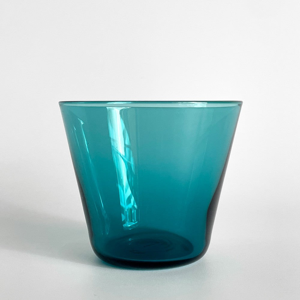 ヌータヤルヴィ Nuutajarvi #2744 タンブラー グラス ターコイズ カイ・フランク Kaj Franck ガラス Φ7cm × H6.5cm 北欧食器 ビンテージ ■