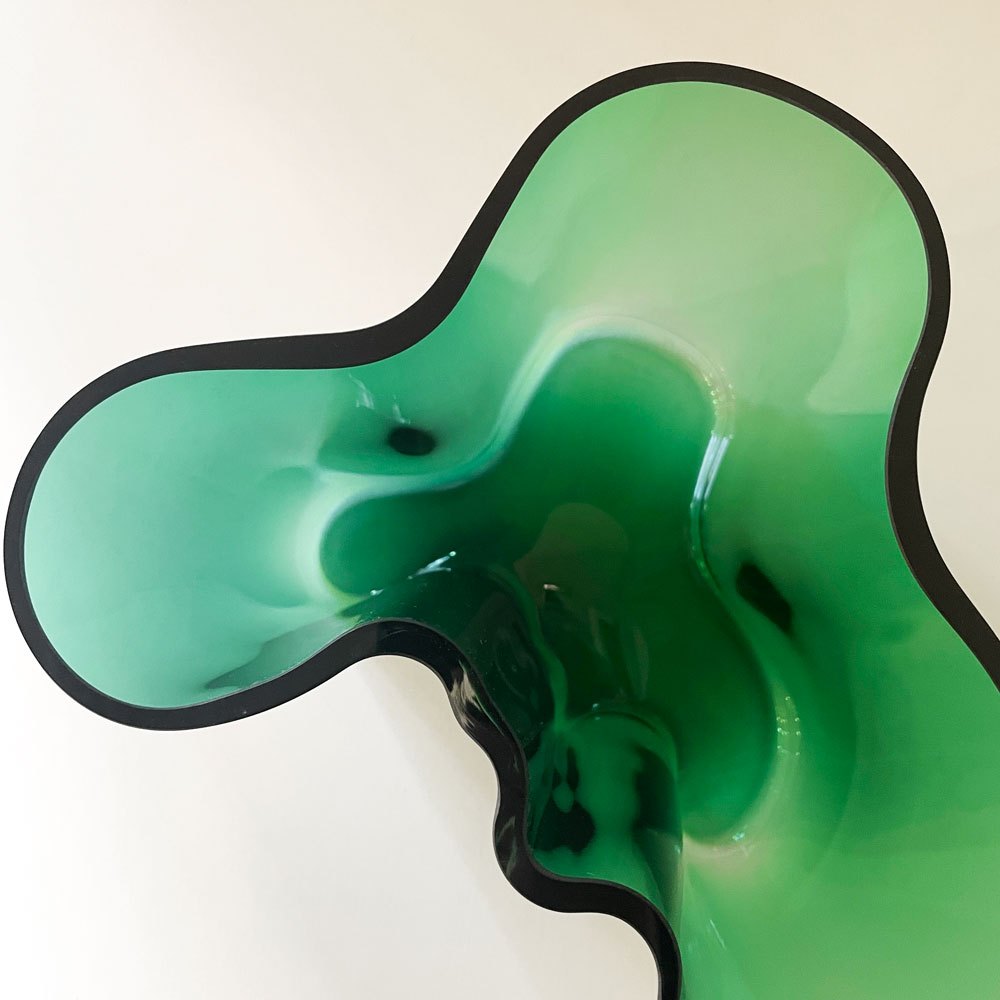 イッタラ iittala アルヴァ・アアルトコレクション Alvar Aalto Collection ベース 160mm エメラルド 箱付 フィンランド 北欧雑貨 廃番カラー ◎