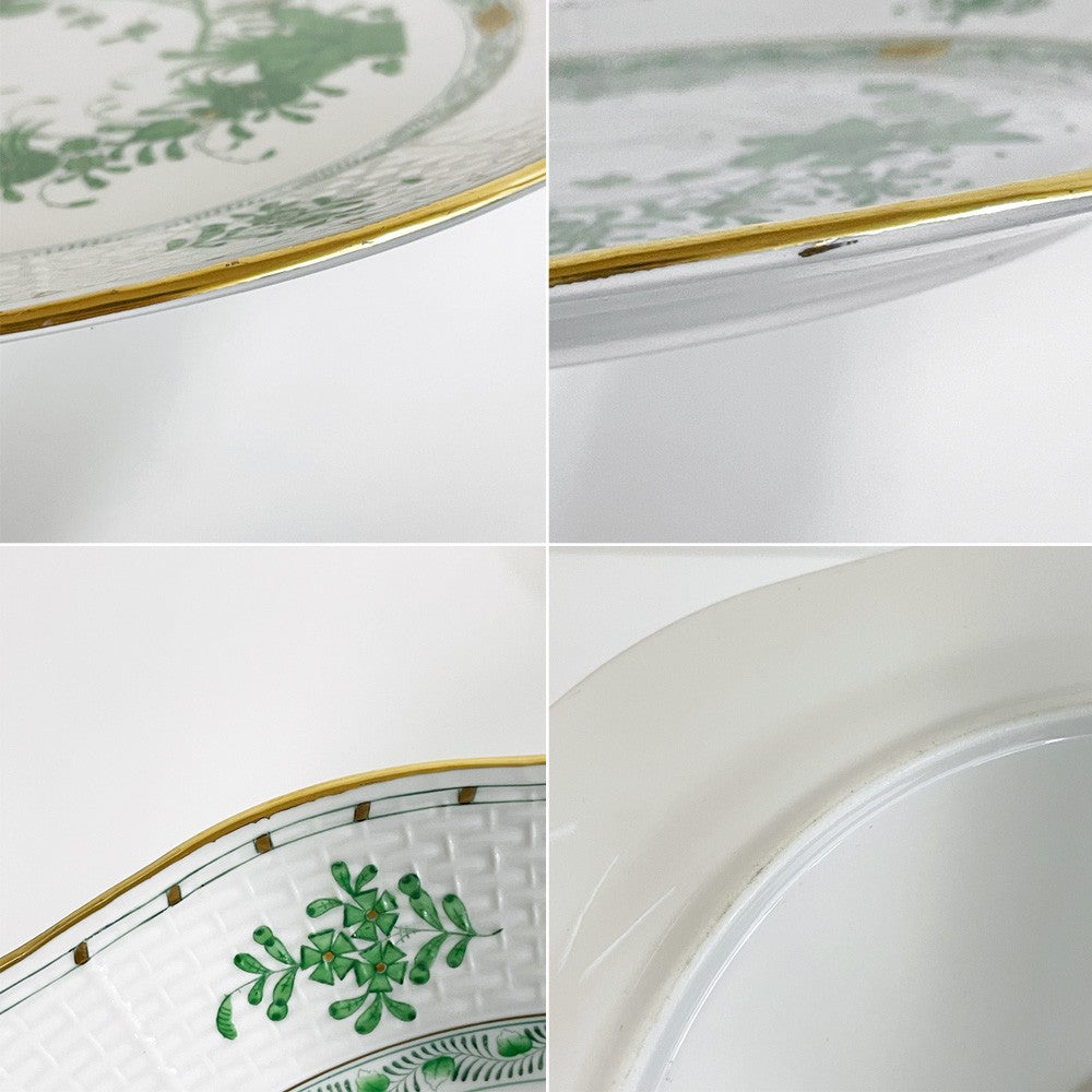 ヘレンド HEREND HVNGARY インドの華 プレート 6枚セット Φ30cm ハンドペイント 白磁食器 ハンガリー ●