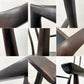 クラフトファニチャー Craft furniture ハイバックチェア ダイニングチェア アーム 無垢材 レザー モダンデザイン ●