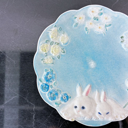 うつわやみたす x フランシュリッペ franche lippee プレート 小皿 飾り皿 ウサギ 兎 陶器 陶芸家 現代作家 希少 ◎