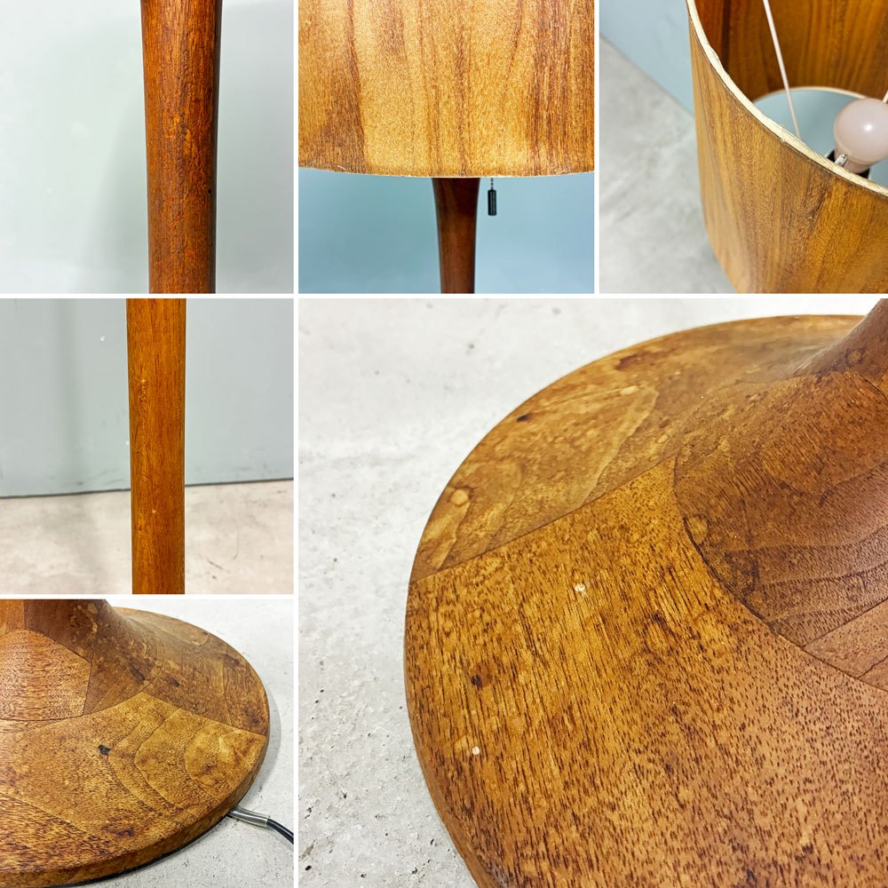 トラックファニチャー TRUCK FURNITURE フロアランプ FLOOR LAMP F-WN1 ウォールナット材ベース × チーク材シェード 定価￥123,200- ◎