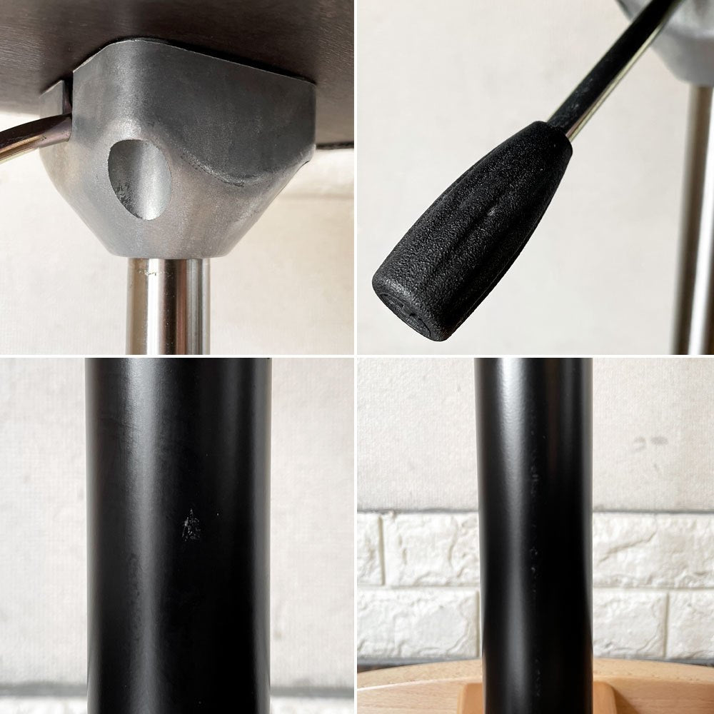 サカモトハウス Sakamoto house バランスシナジー balans Synergy 腰痛対策椅子 ラウンドシート ファブリック 織柄グレー ブナ材 高さ調整 メーカー再生品 ◎