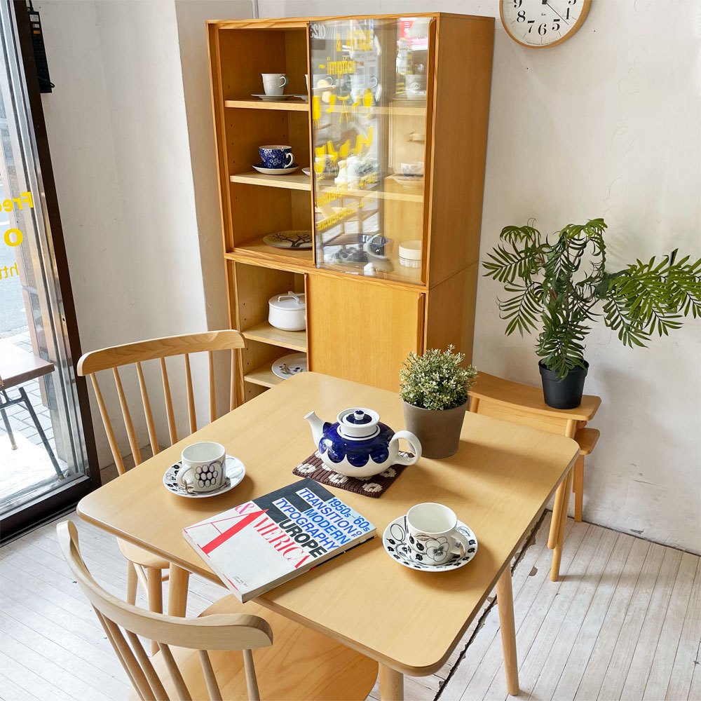 イデー IDEE リリハ キャビネット LILIHA CABINET ガラス戸 引戸 アッシュ材 福島仁 ナチュラルモダン 廃盤 ★