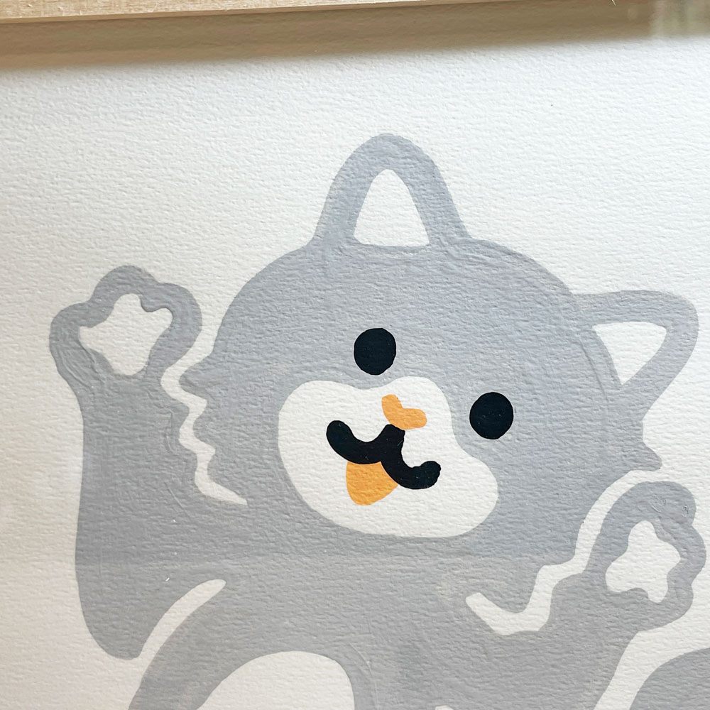 白根ゆたんぽ SHIRANE YUTANPO 『ねこ？なの？』 2024年 イラストレーター アートフレーム 額装品 ★