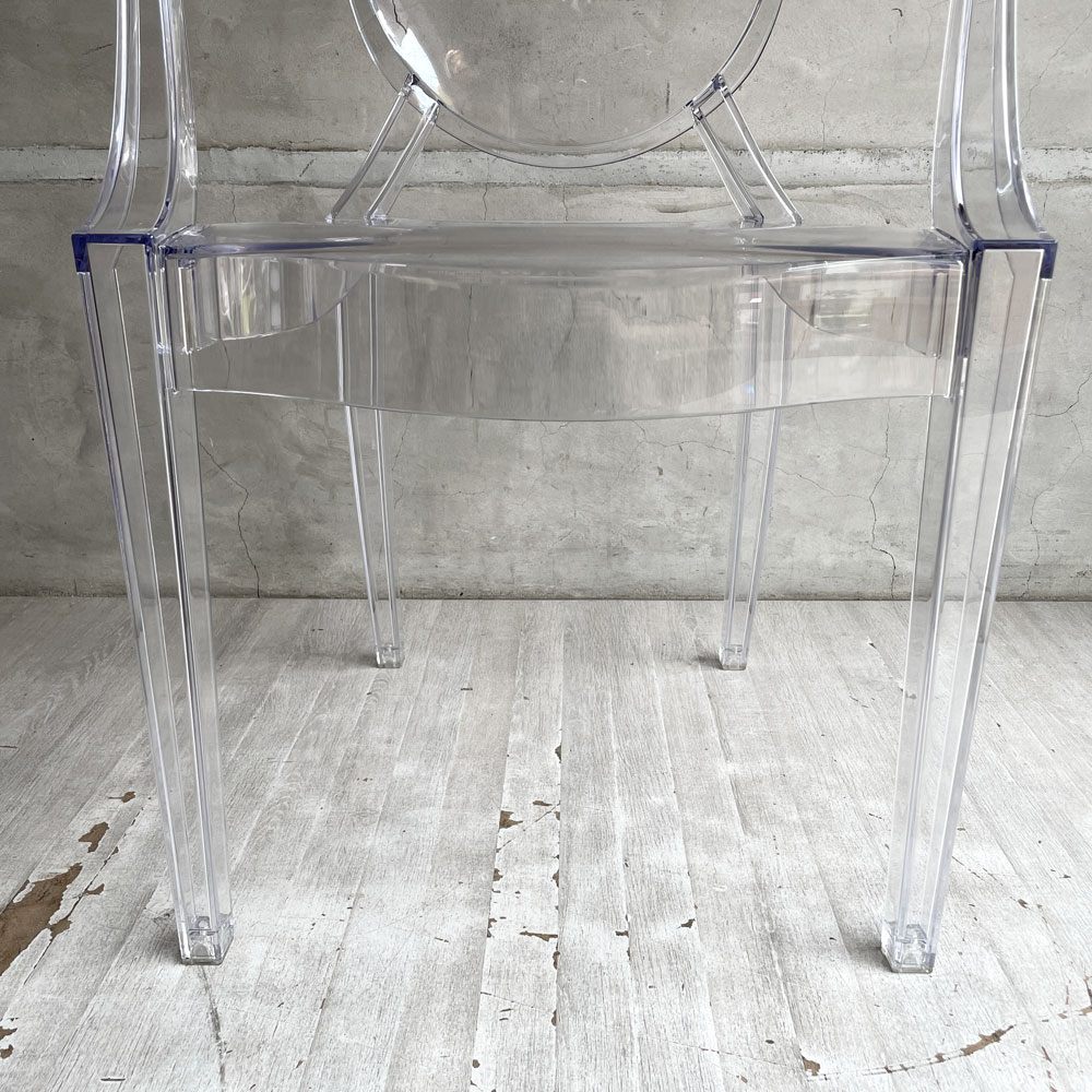 カルテル Kartell ルイゴースト LouisGhost アームチェア クリスタル スタッキング フィリップ・スタルク Philippe Starck イタリア 定価￥69,700- A♪