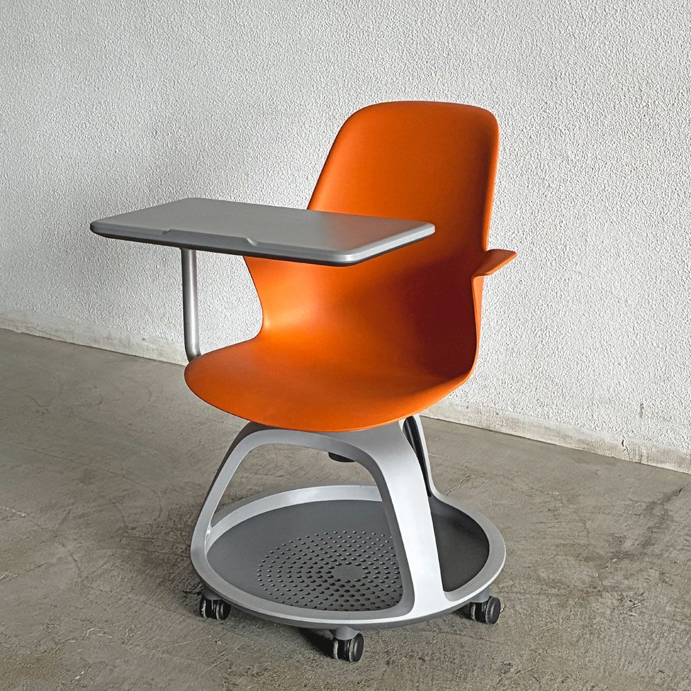 スチールケース Steelcase ノード node ミーティングチェア オフィスチェア シトロン 可動式サイドテーブル＆キャスター付 A 〓